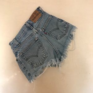 Levi’s cropped shorts